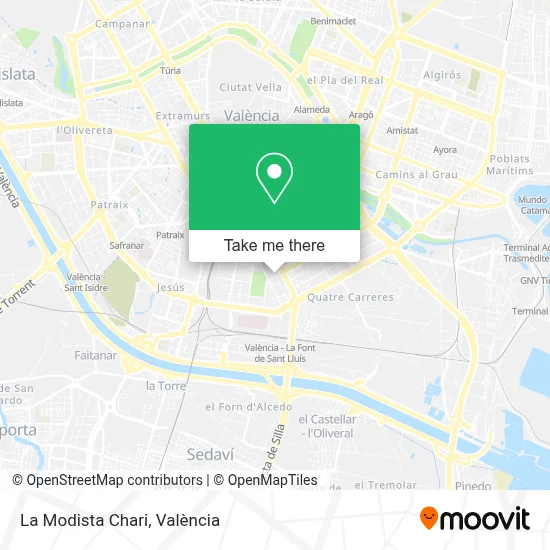 La Modista Chari map