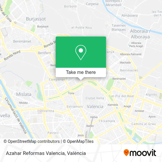 Azahar Reformas Valencia map