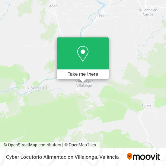 Cyber Locutorio Alimentacion Villalonga map