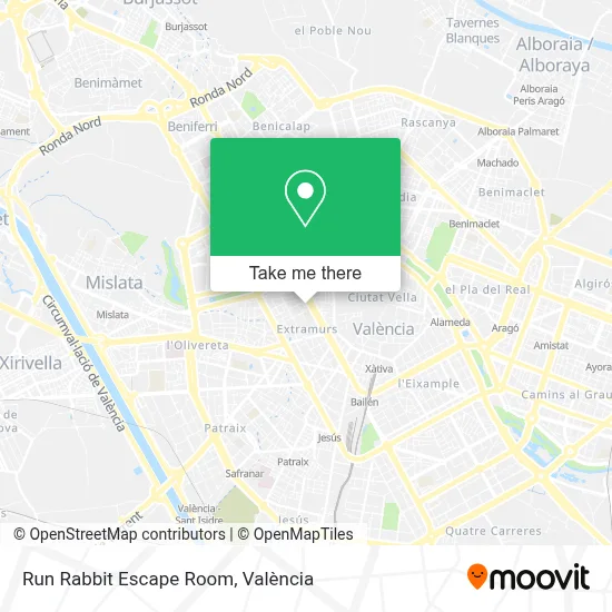 Run Rabbit Escape Room map
