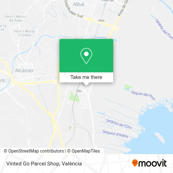 Vinted Go Parcel Shop map