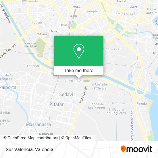 Sur Valencia map