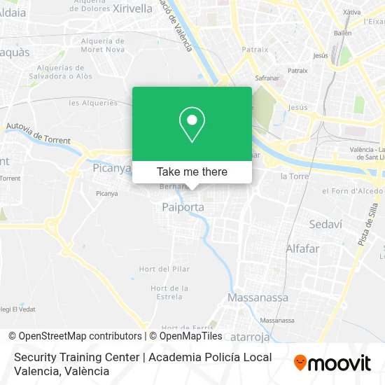 Security Training Center | Academia Policía Local Valencia map