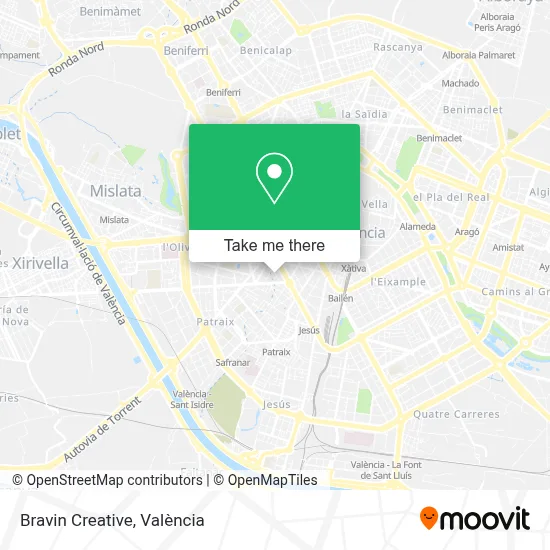 Bravin Creative map