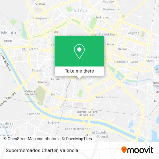 Supermercados Charter map