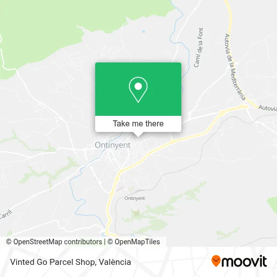 Vinted Go Parcel Shop map