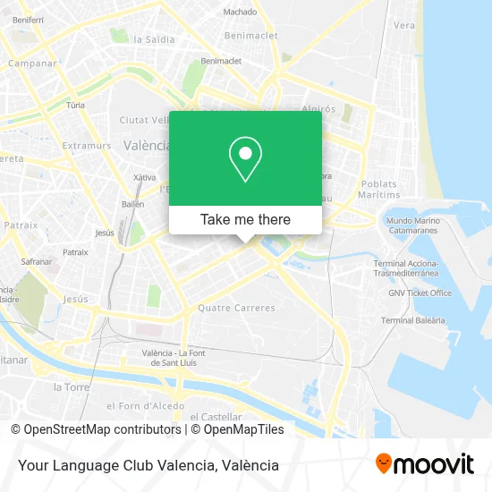 Your Language Club Valencia map