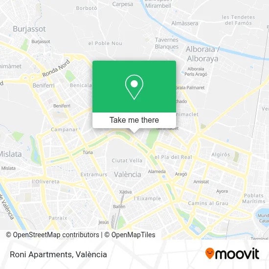 Roni Apartments map