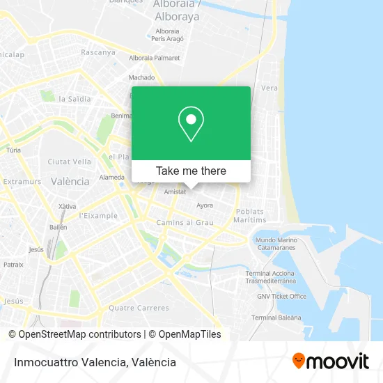 Inmocuattro Valencia map