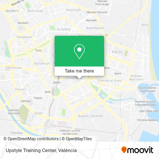 Upstyle Training Center map