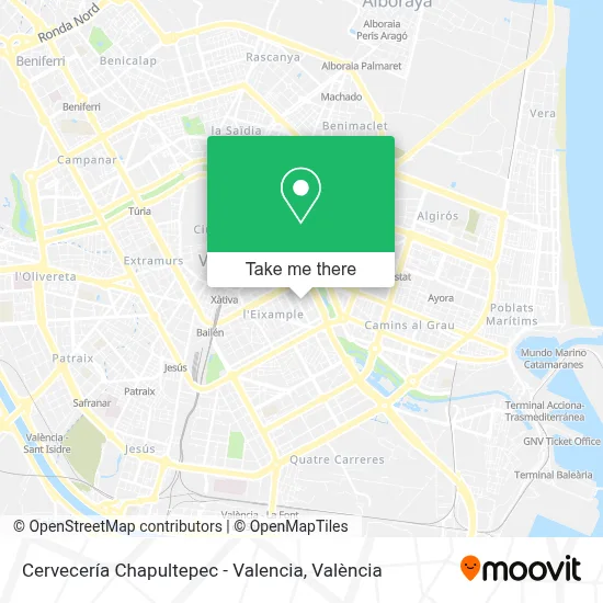 Cervecería Chapultepec - Valencia map