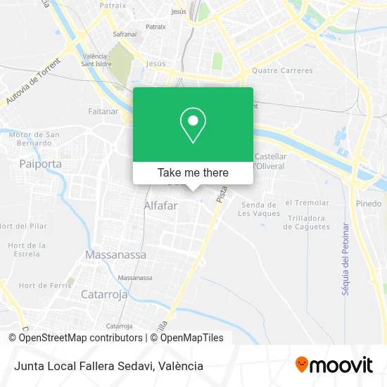 Junta Local Fallera Sedavi map