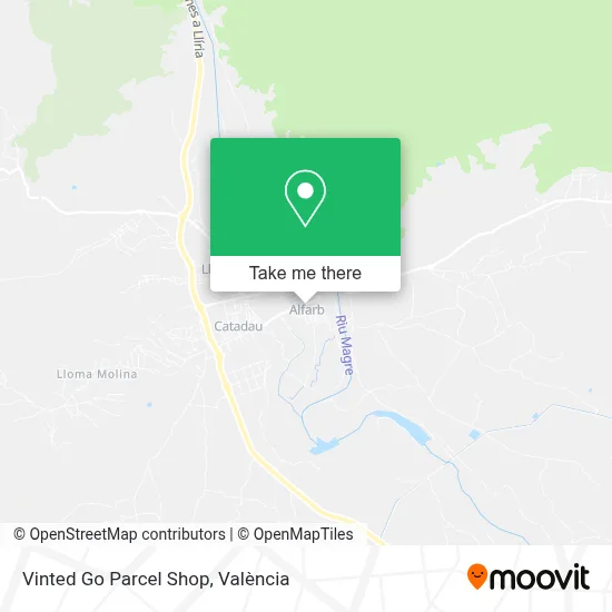 Vinted Go Parcel Shop map