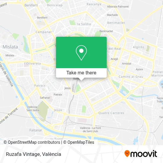 Ruzafa Vintage map