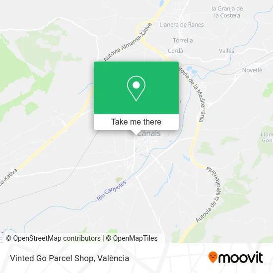 Vinted Go Parcel Shop map