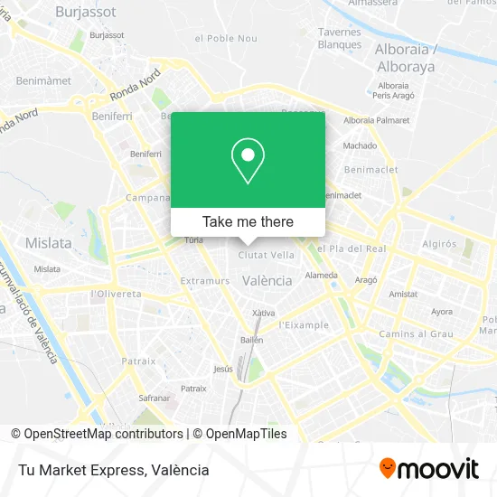 Tu Market Express map