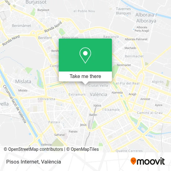 Pisos Internet map