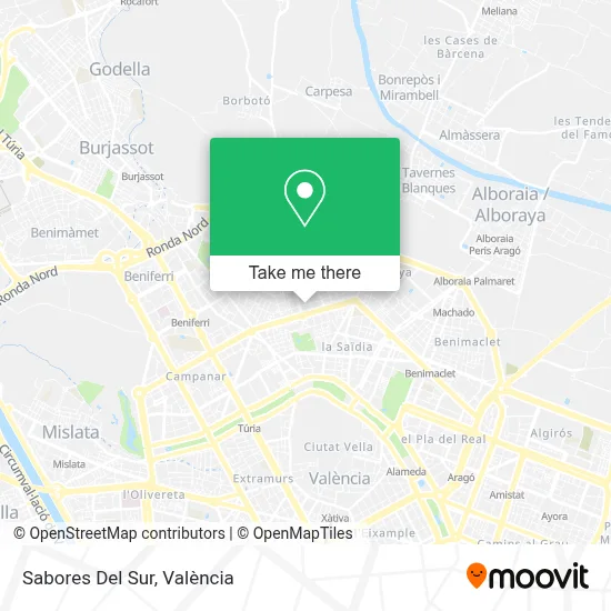 Sabores Del Sur map