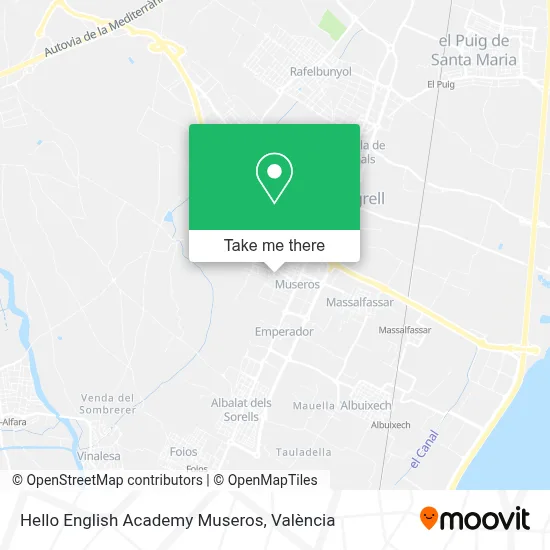 Hello English Academy Museros map