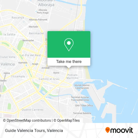 Guide Valencia Tours map