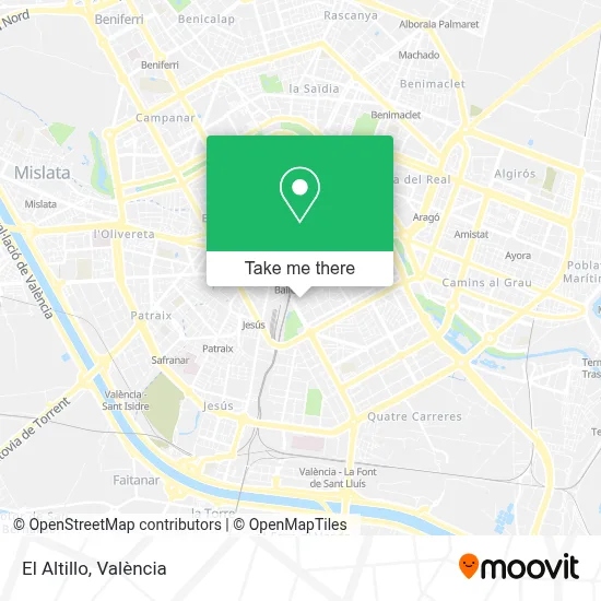 El Altillo map