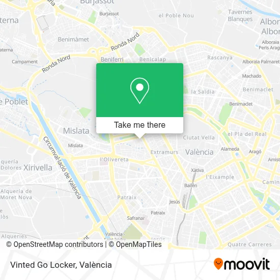 Vinted Go Locker map