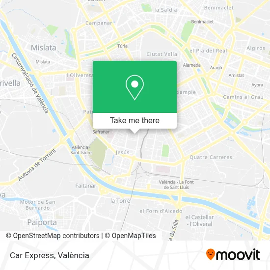 Car Express map