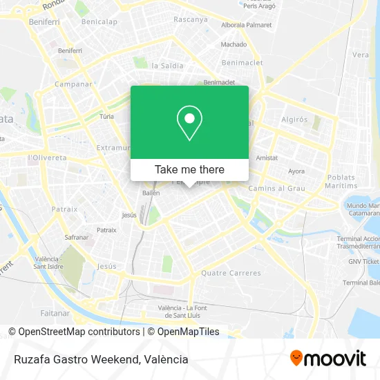Ruzafa Gastro Weekend map