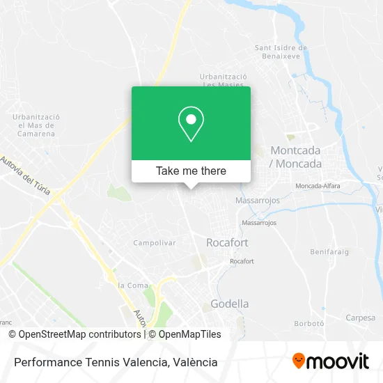 Performance Tennis Valencia map