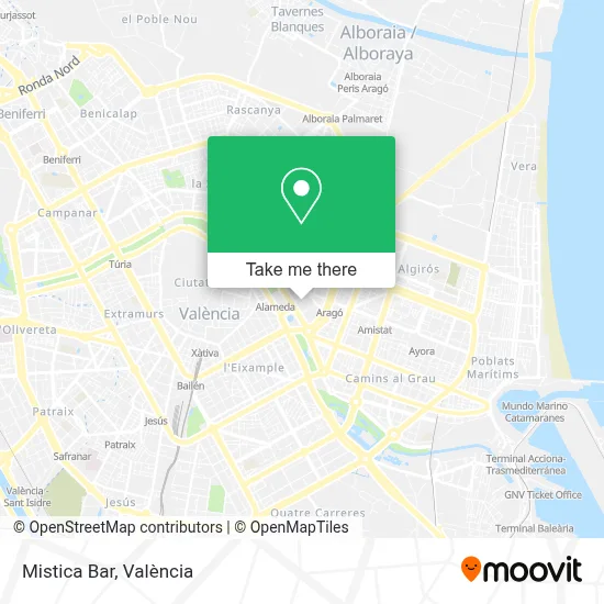 Mistica Bar map