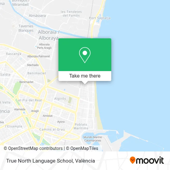 True North Language School map
