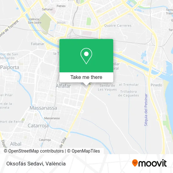 Oksofás Sedavi map