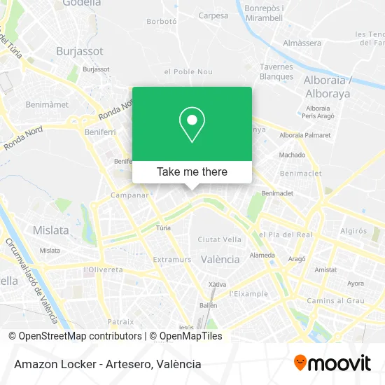 Amazon Locker - Artesero map