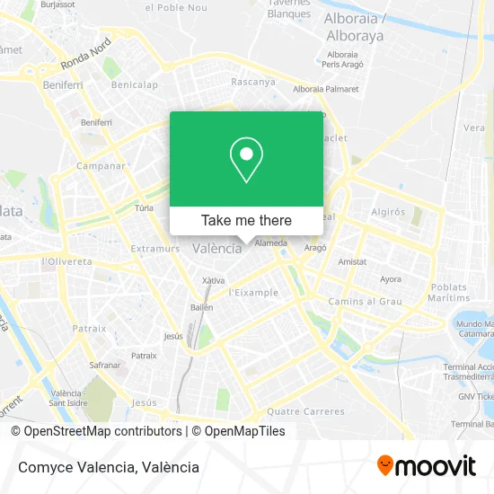 Comyce Valencia map