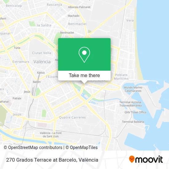 270 Grados Terrace at Barcelo map