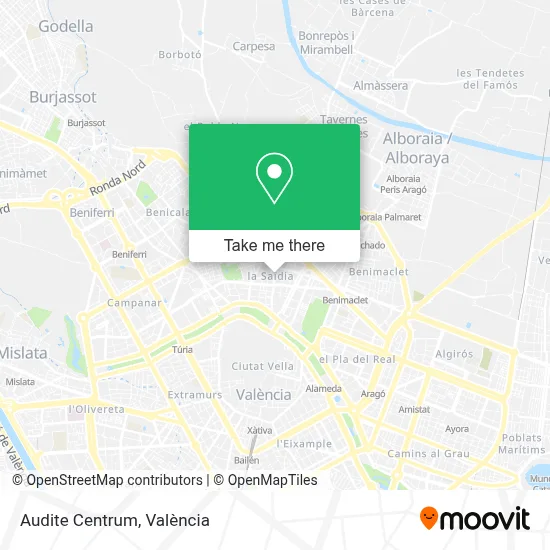 Audite Centrum map