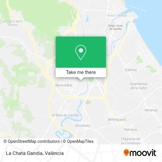 La Chata Gandia map