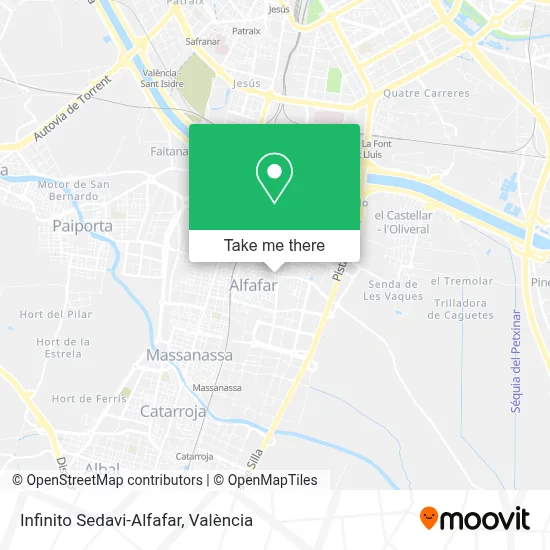 Infinito Sedavi-Alfafar map