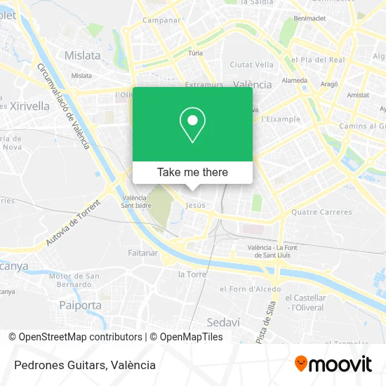 Pedrones Guitars map