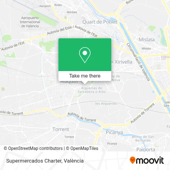 Supermercados Charter map