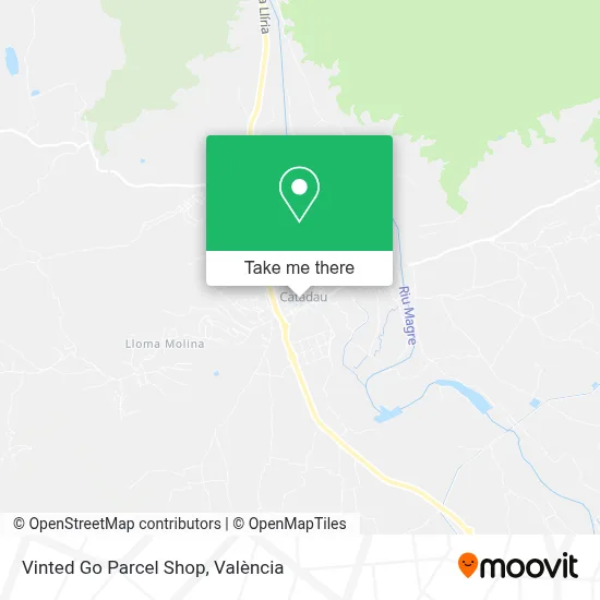Vinted Go Parcel Shop map