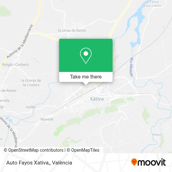 Auto Fayos Xativa, map