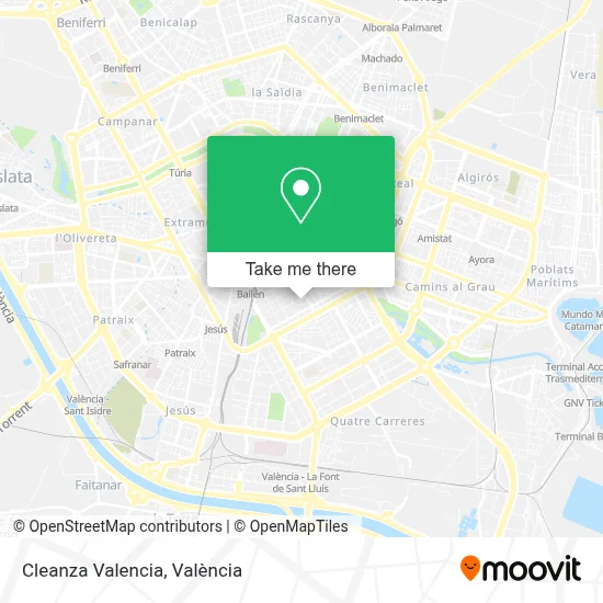 Cleanza Valencia map