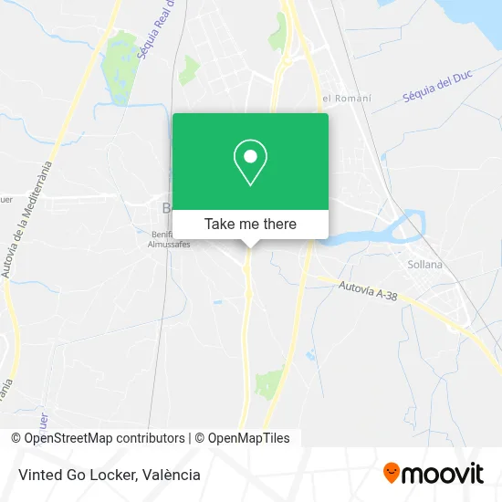 Vinted Go Locker map
