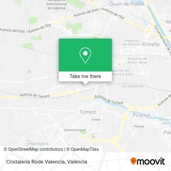 Cristalería Rode Valencia map