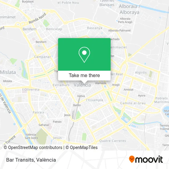 Bar Transits map
