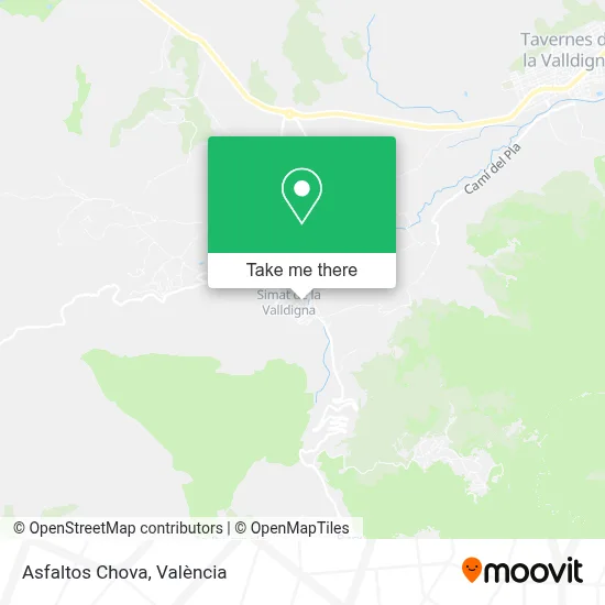 Asfaltos Chova map