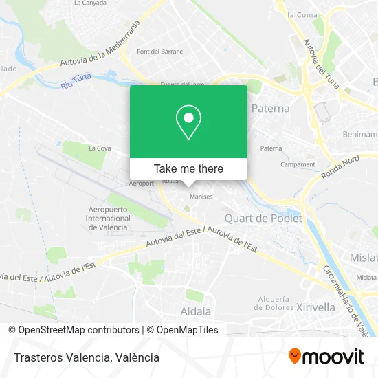 Trasteros Valencia map