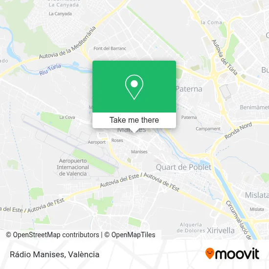 Rádio Manises map