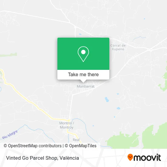 Vinted Go Parcel Shop map